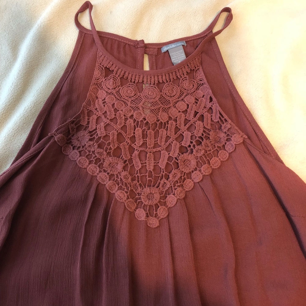 Mauve High Neck Top